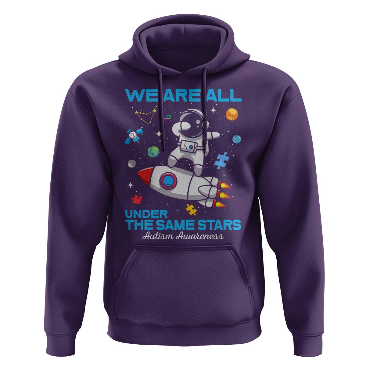 Autism Acceptance Hoodie We Are All Under The Same Stars