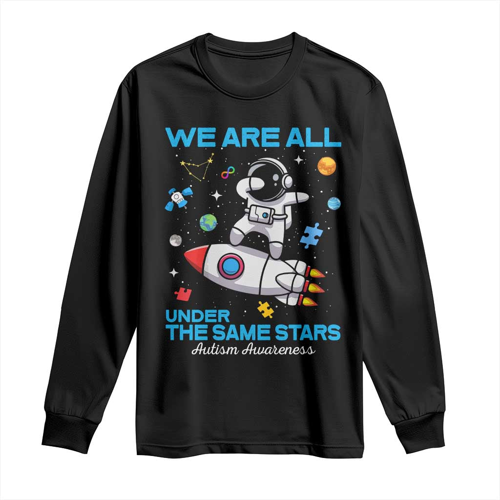 Autism Acceptance Long Sleeve Shirt We Are All Under The Same Stars