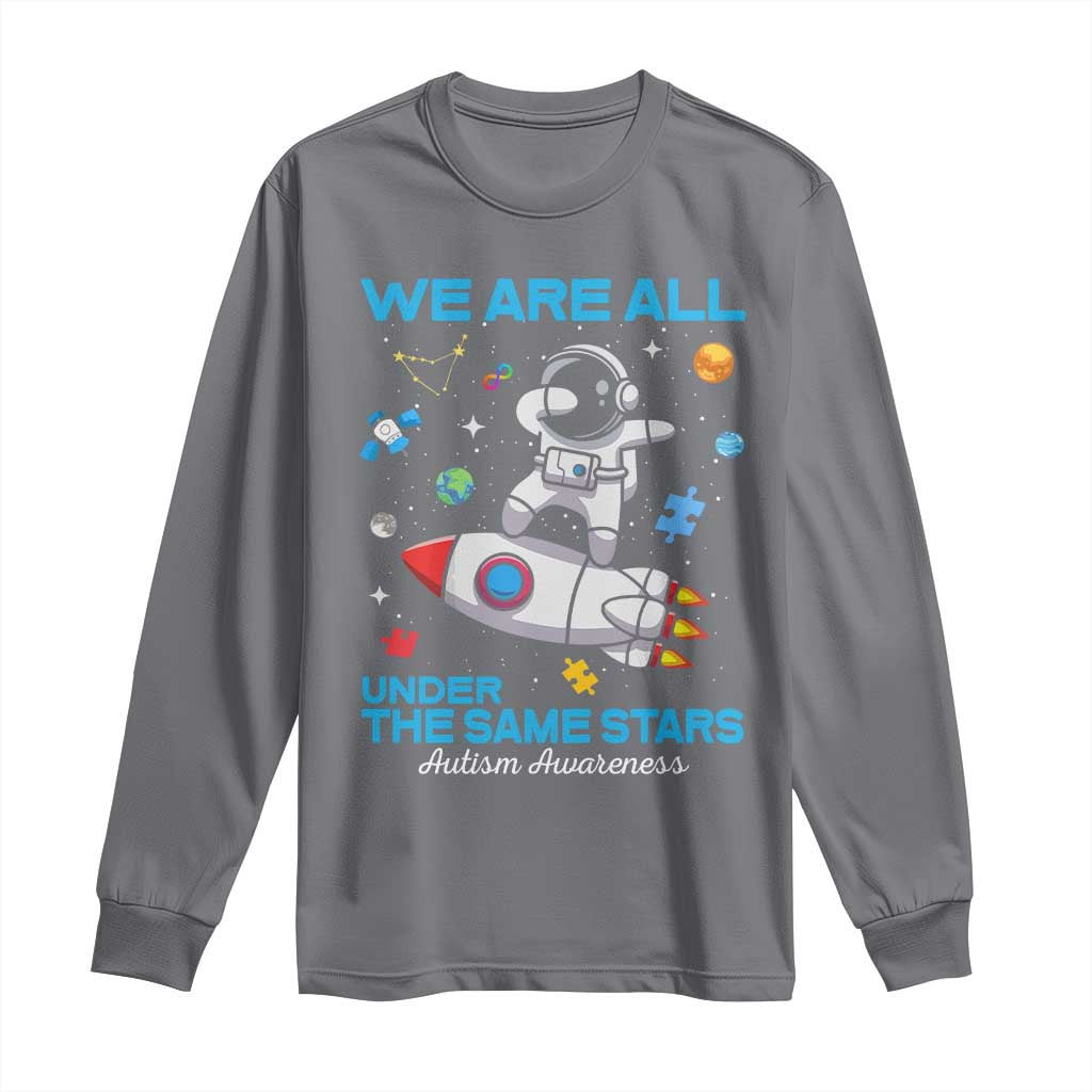 Autism Acceptance Long Sleeve Shirt We Are All Under The Same Stars