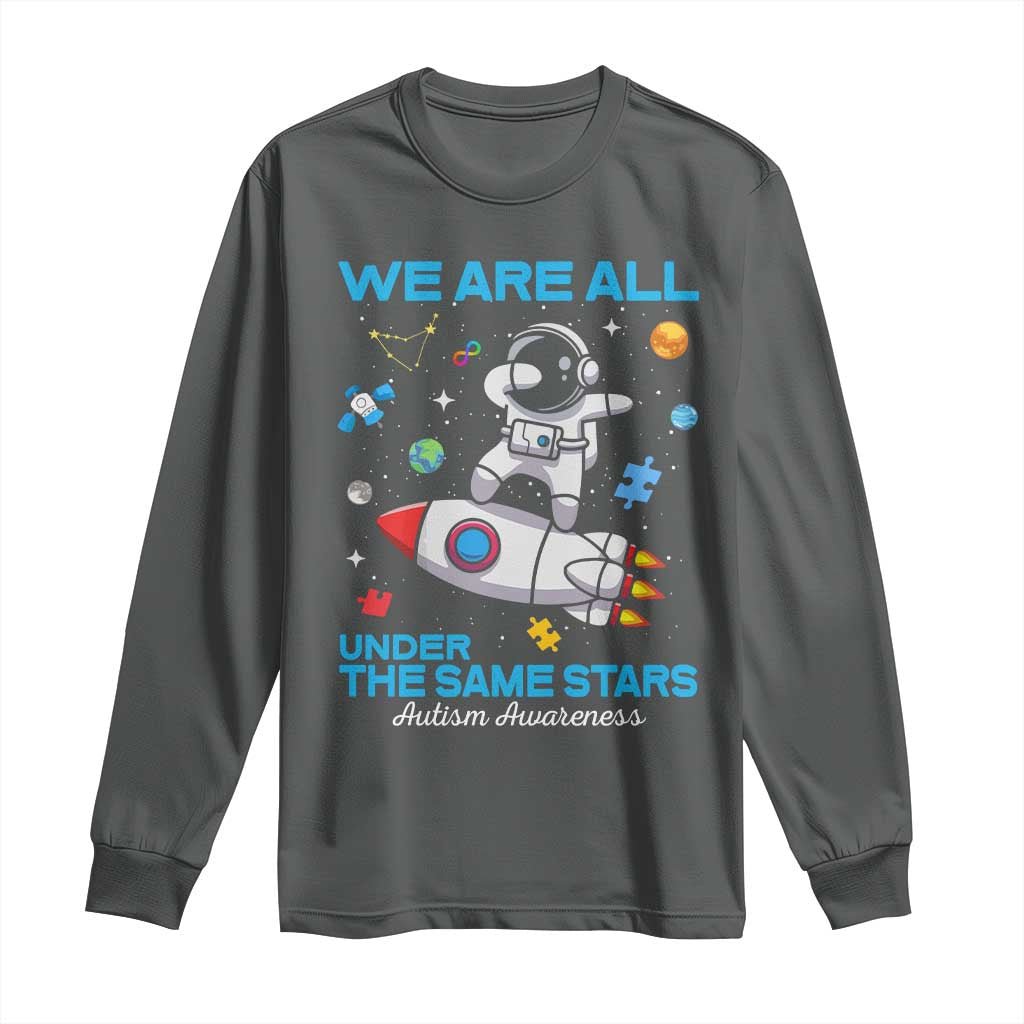 Autism Acceptance Long Sleeve Shirt We Are All Under The Same Stars