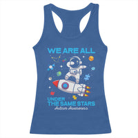 Autism Acceptance Racerback Tank Top We Are All Under The Same Stars