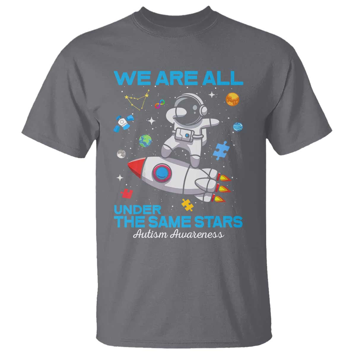 Autism Acceptance T Shirt We Are All Under The Same Stars