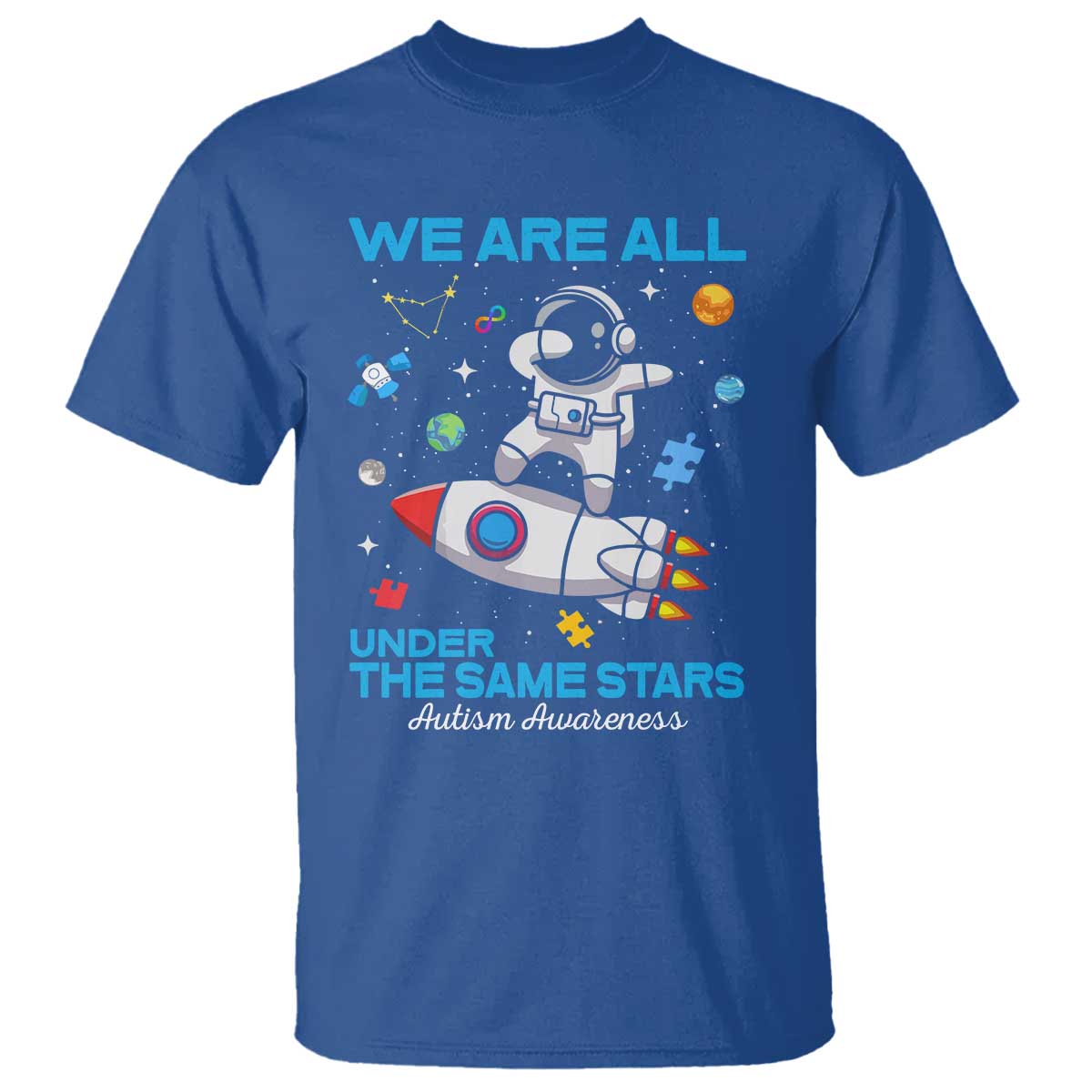 Autism Acceptance T Shirt We Are All Under The Same Stars