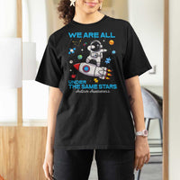 Autism Acceptance T Shirt For Women We Are All Under The Same Stars