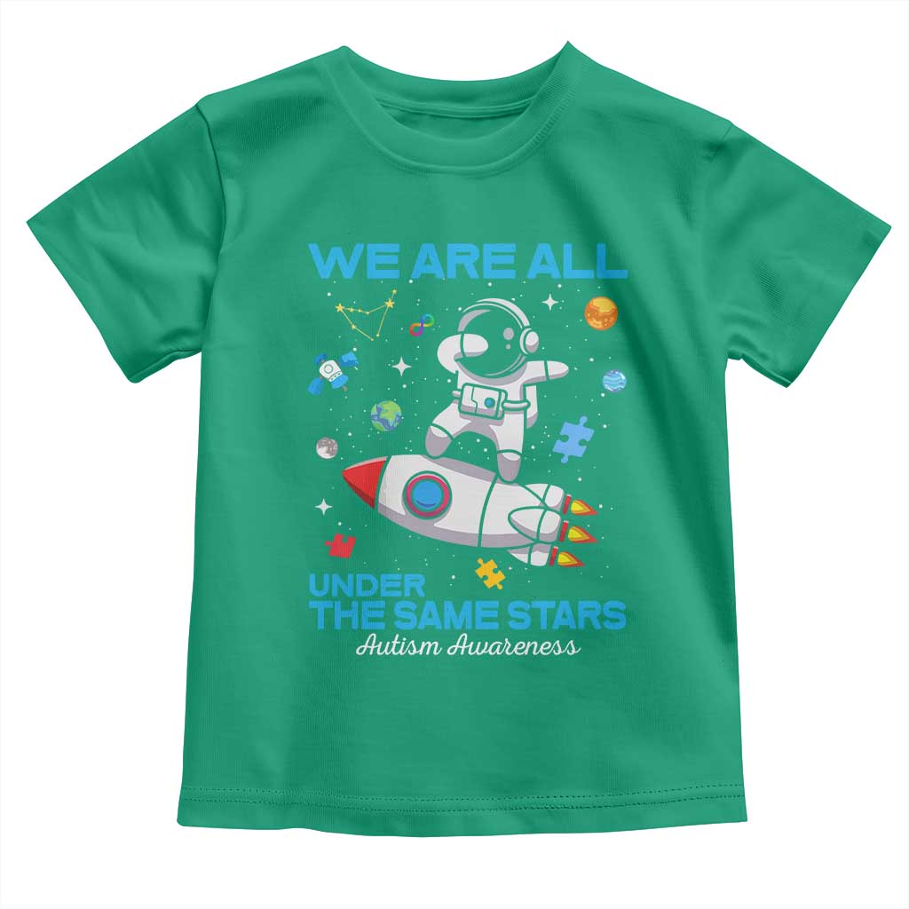 Autism Acceptance Toddler T Shirt We Are All Under The Same Stars