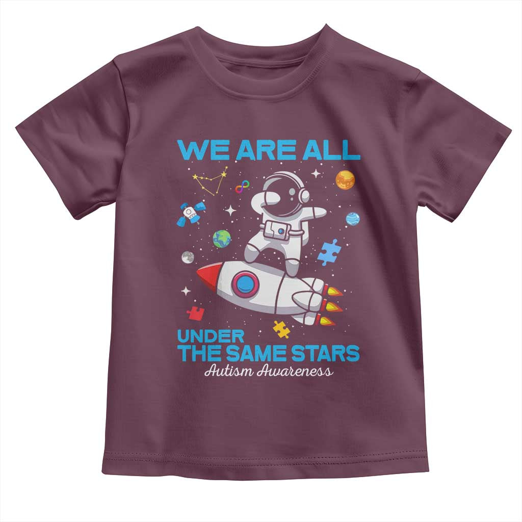 Autism Acceptance Toddler T Shirt We Are All Under The Same Stars