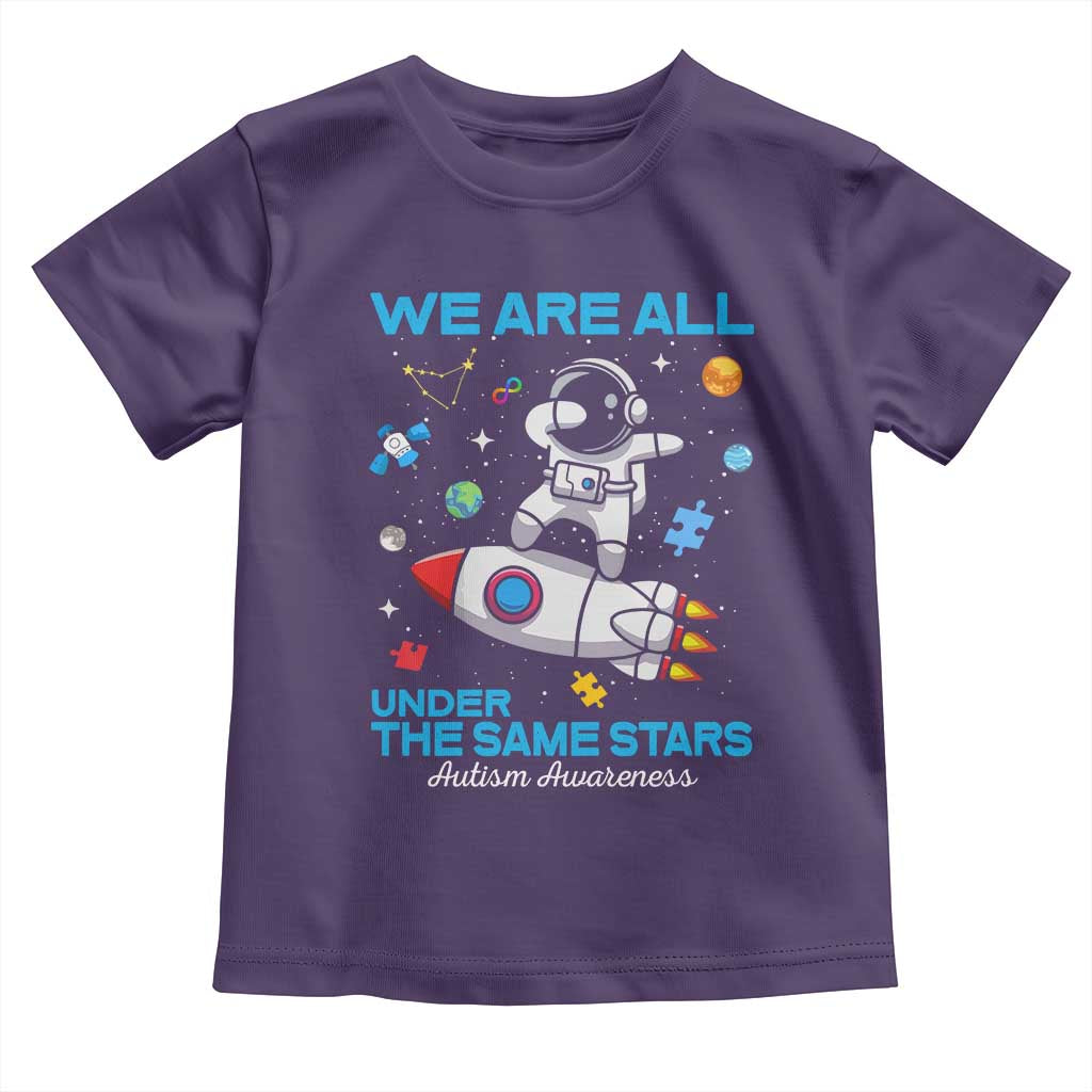 Autism Acceptance Toddler T Shirt We Are All Under The Same Stars