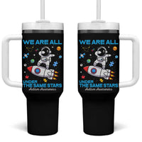 Autism Acceptance Tumbler With Handle We Are All Under The Same Stars