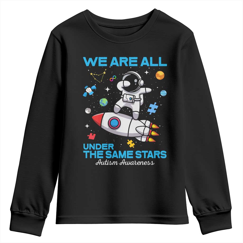 Autism Acceptance Youth Sweatshirt We Are All Under The Same Stars