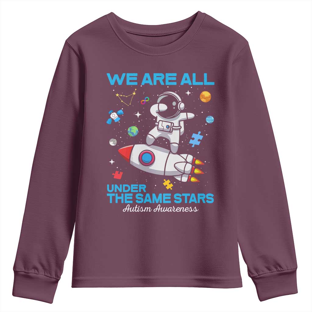 Autism Acceptance Youth Sweatshirt We Are All Under The Same Stars