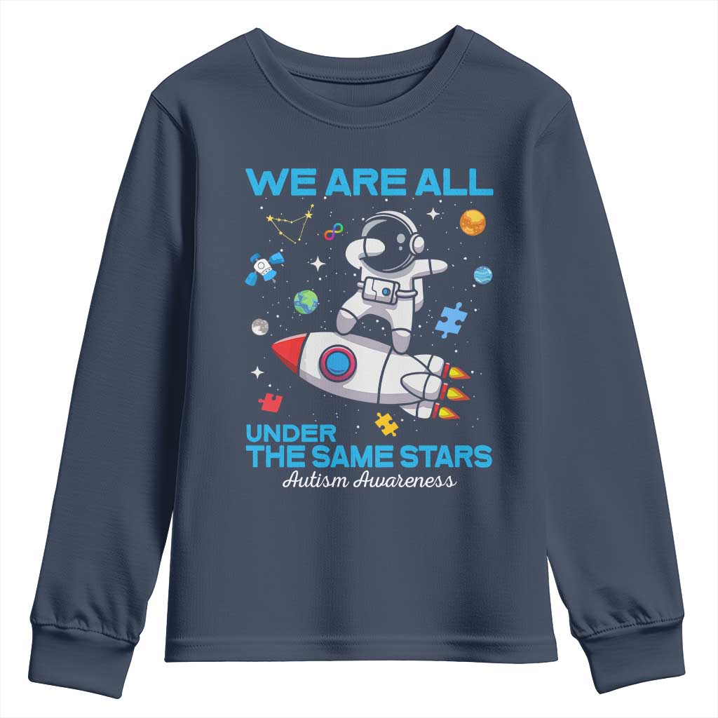 Autism Acceptance Youth Sweatshirt We Are All Under The Same Stars