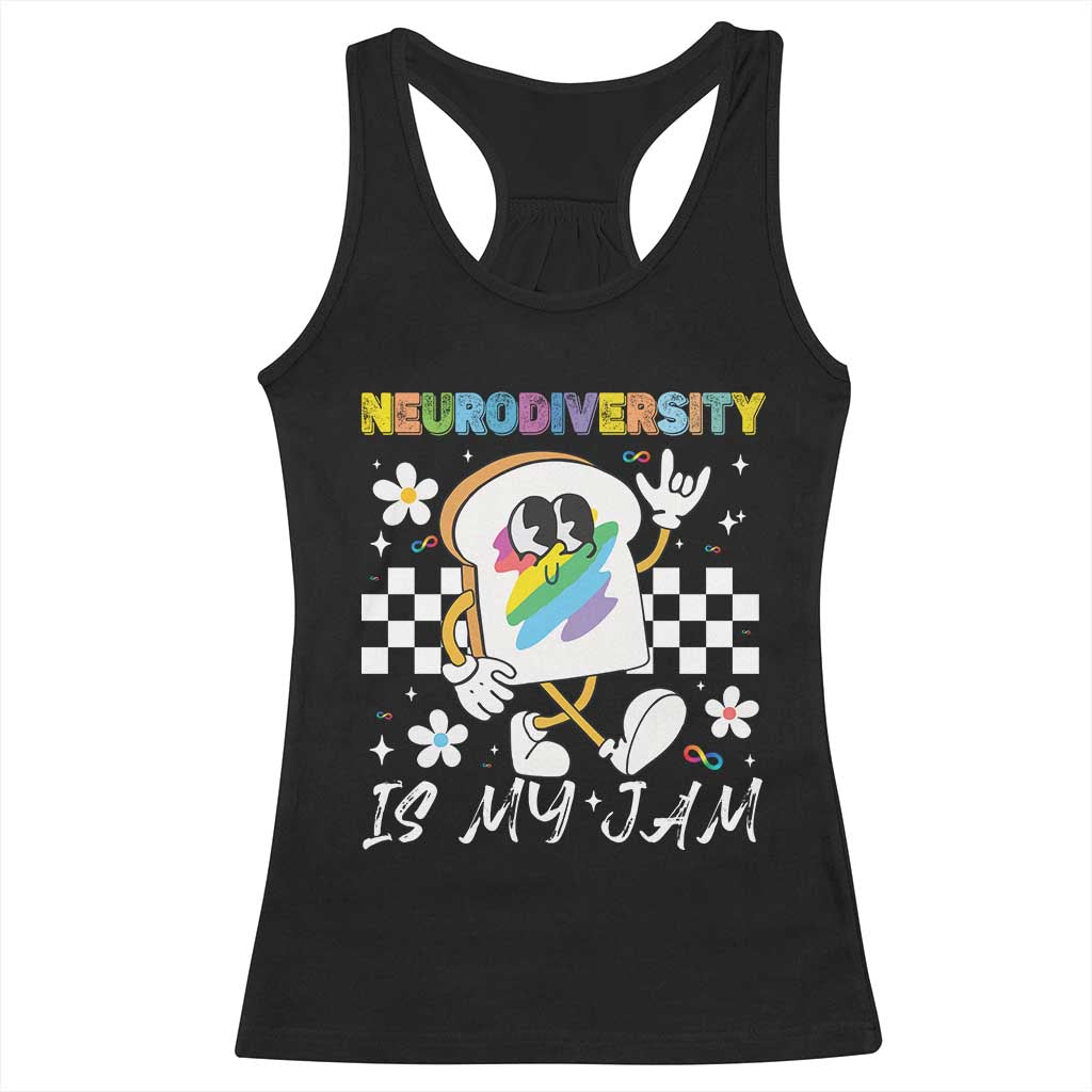 Neurodiversity Is My Jam Inclusion Autism Awareness Racerback Tank Top Special Education Teacher Para Gift