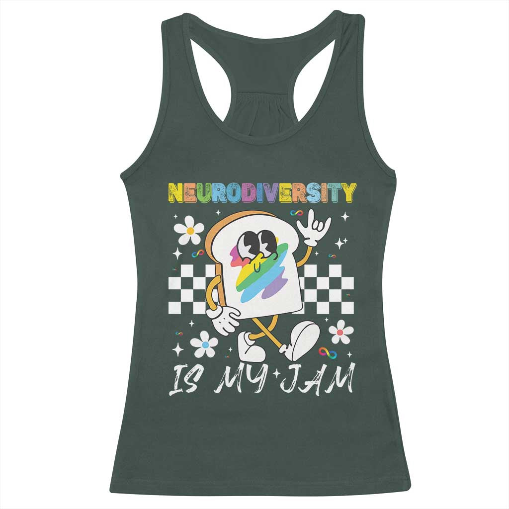 Neurodiversity Is My Jam Inclusion Autism Awareness Racerback Tank Top Special Education Teacher Para Gift