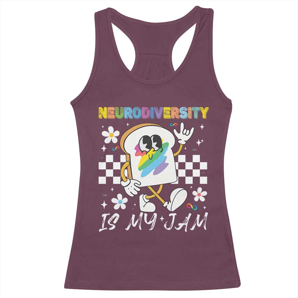 Neurodiversity Is My Jam Inclusion Autism Awareness Racerback Tank Top Special Education Teacher Para Gift