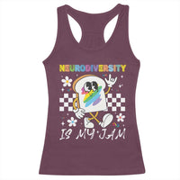 Neurodiversity Is My Jam Inclusion Autism Awareness Racerback Tank Top Special Education Teacher Para Gift