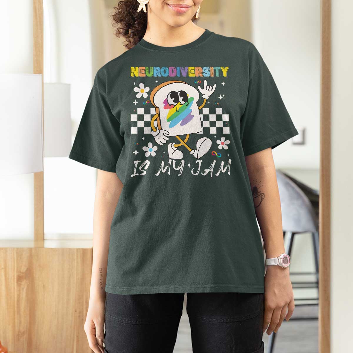 Neurodiversity Is My Jam Inclusion Autism Awareness T Shirt For Women Special Education Teacher Para Gift