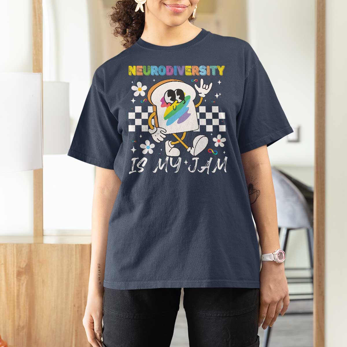 Neurodiversity Is My Jam Inclusion Autism Awareness T Shirt For Women Special Education Teacher Para Gift