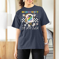 Neurodiversity Is My Jam Inclusion Autism Awareness T Shirt For Women Special Education Teacher Para Gift