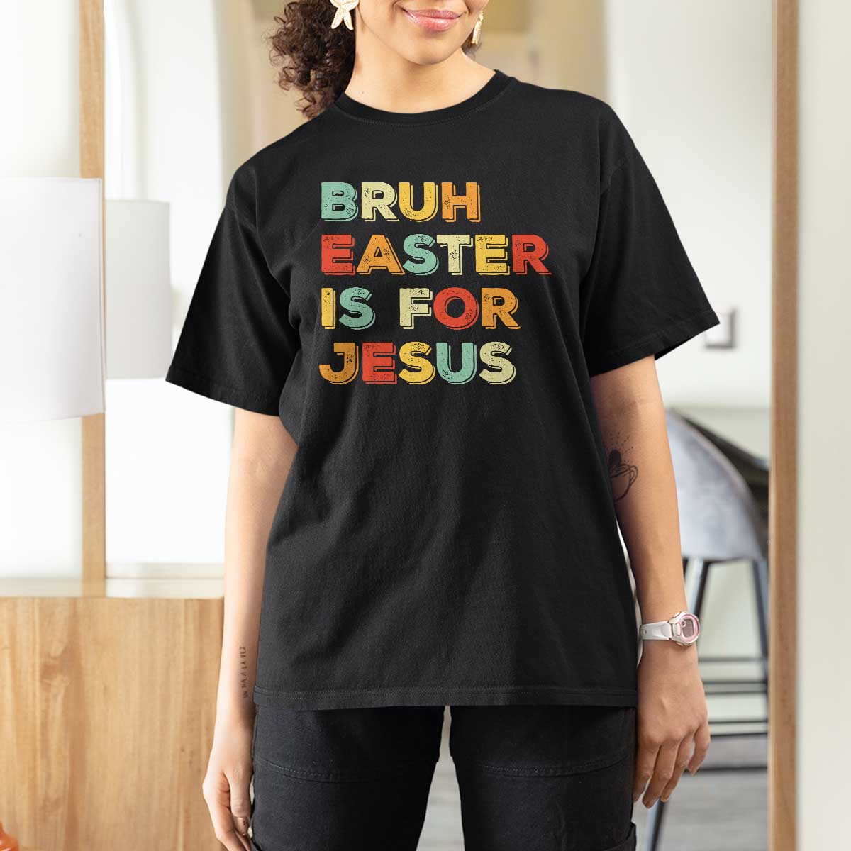 Bruh Easter Is For Jesus T Shirt For Women Christian Religious