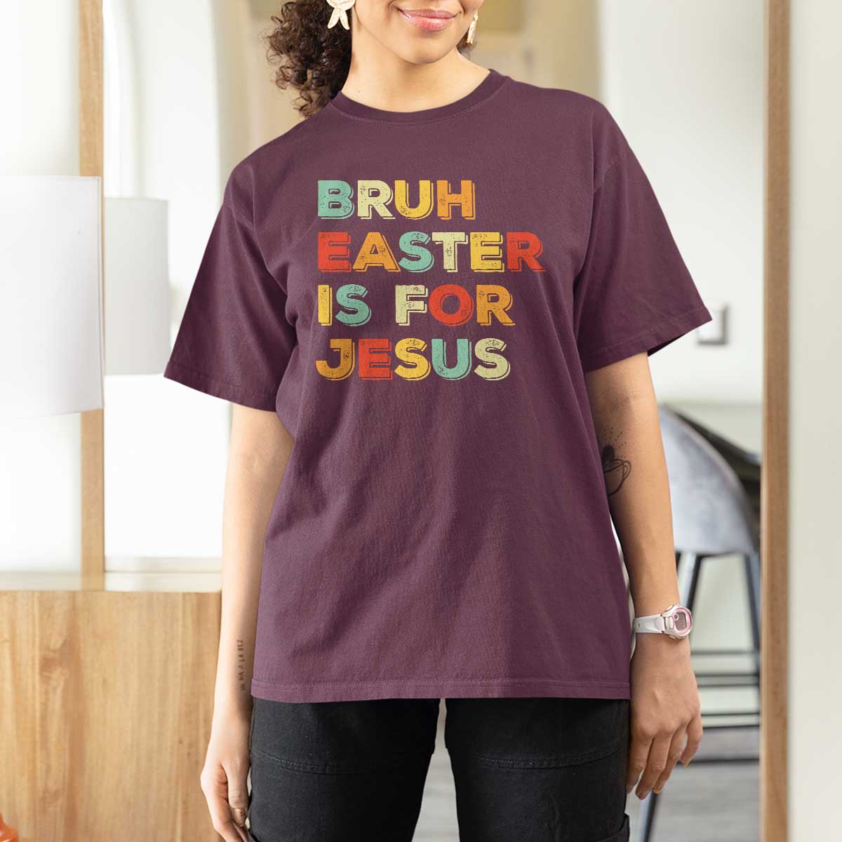 Bruh Easter Is For Jesus T Shirt For Women Christian Religious