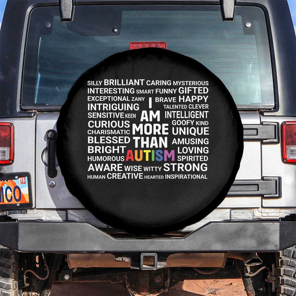 I Am More Than Autism Awareness Spare Tire Cover