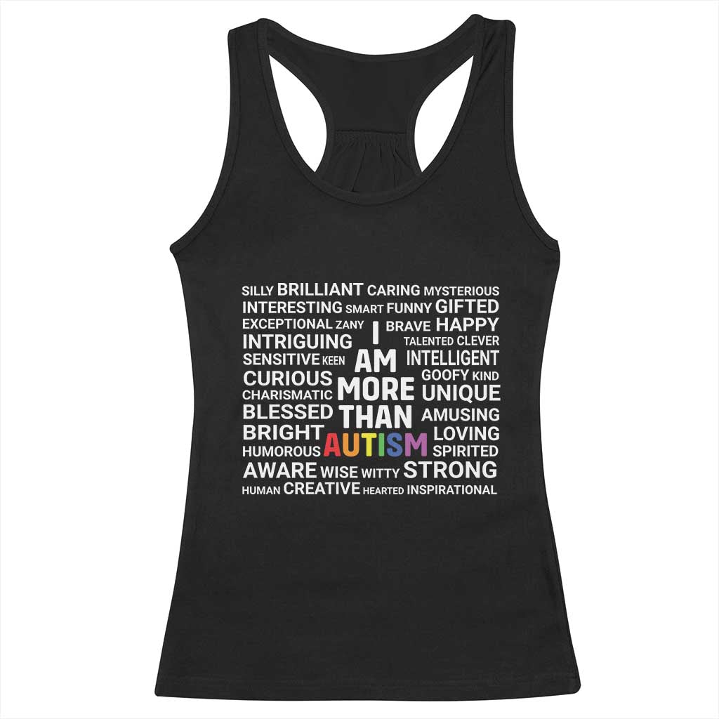 I Am More Than Autism Awareness Racerback Tank Top