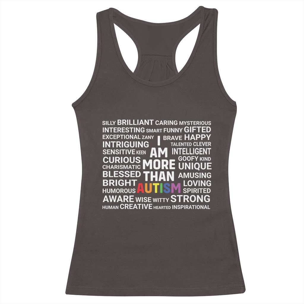 I Am More Than Autism Awareness Racerback Tank Top