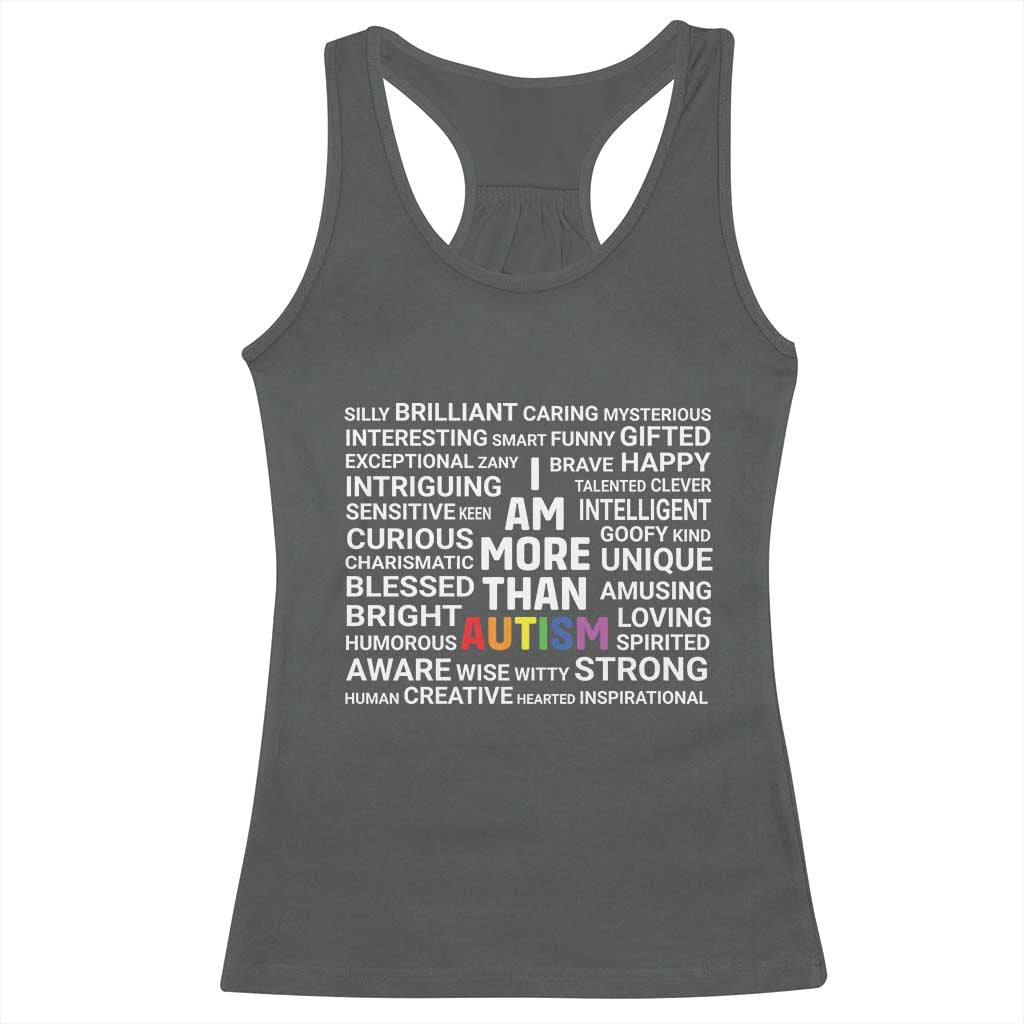 I Am More Than Autism Awareness Racerback Tank Top