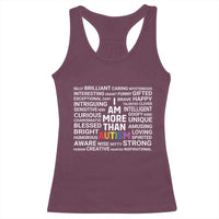 I Am More Than Autism Awareness Racerback Tank Top