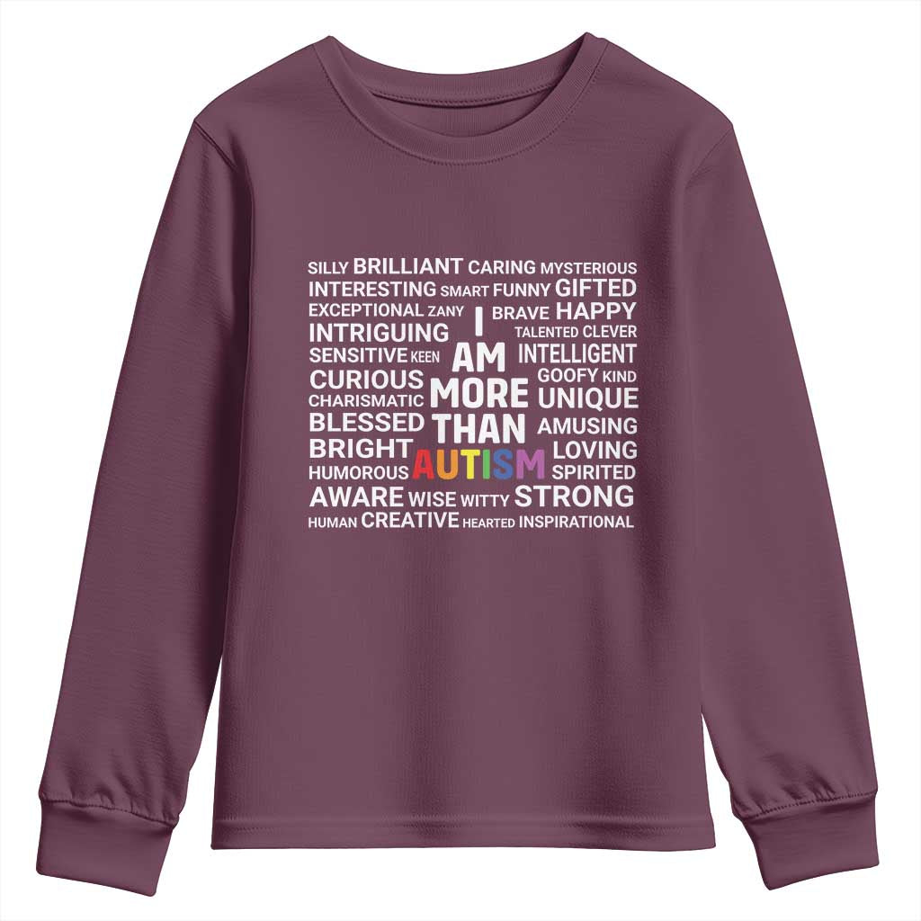 I Am More Than Autism Awareness Youth Sweatshirt