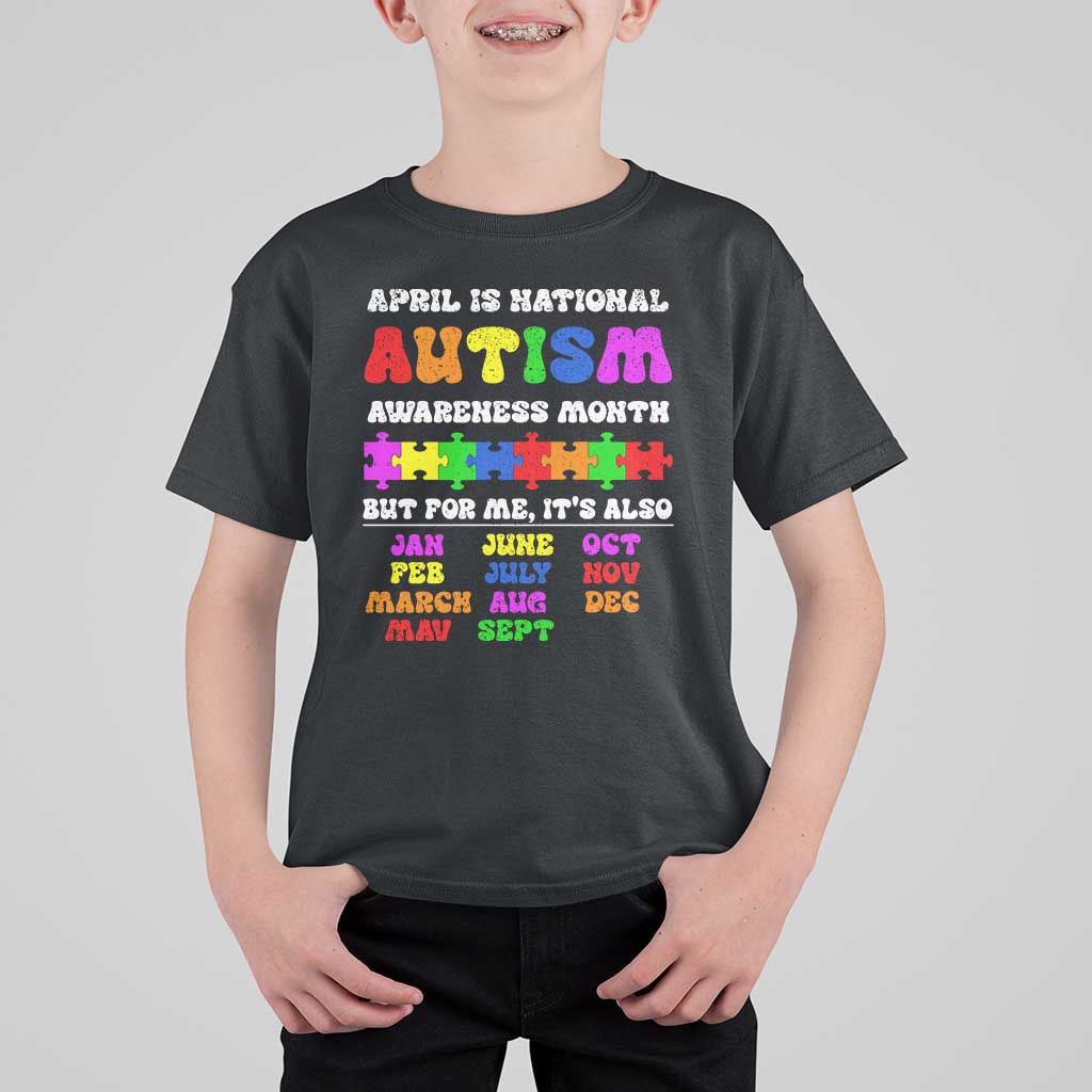 National Autism Awerness Month T Shirt For Kid Autistic Kids Gift