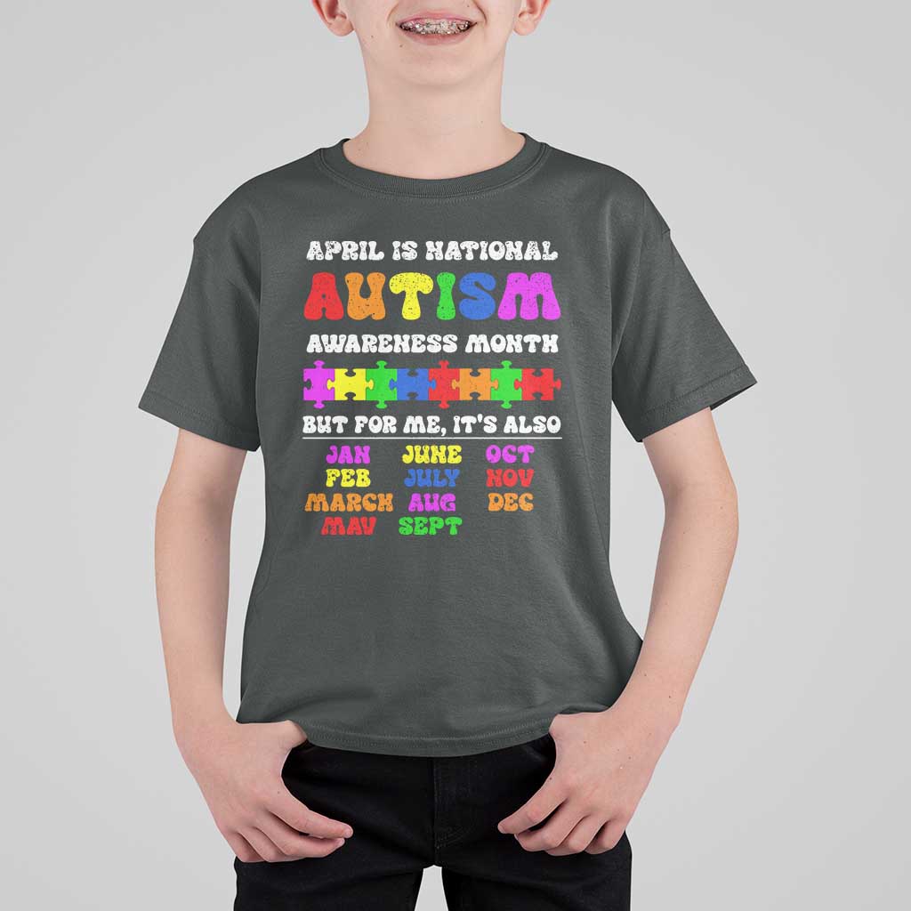National Autism Awerness Month T Shirt For Kid Autistic Kids Gift