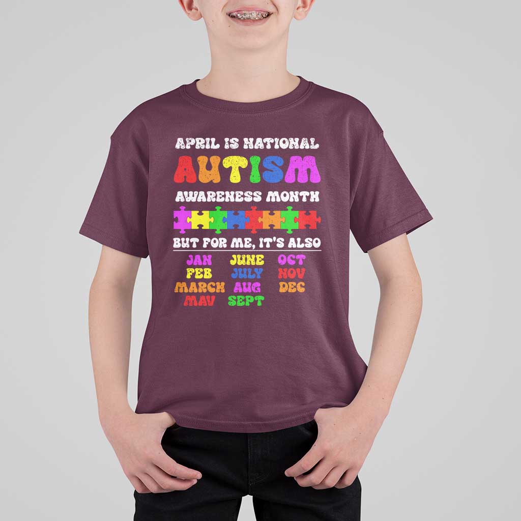 National Autism Awerness Month T Shirt For Kid Autistic Kids Gift