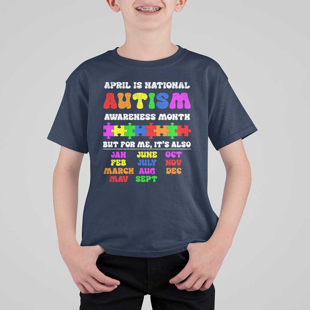 National Autism Awerness Month T Shirt For Kid Autistic Kids Gift