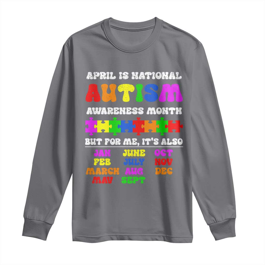 National Autism Awerness Month Long Sleeve Shirt Autistic Kids Gift
