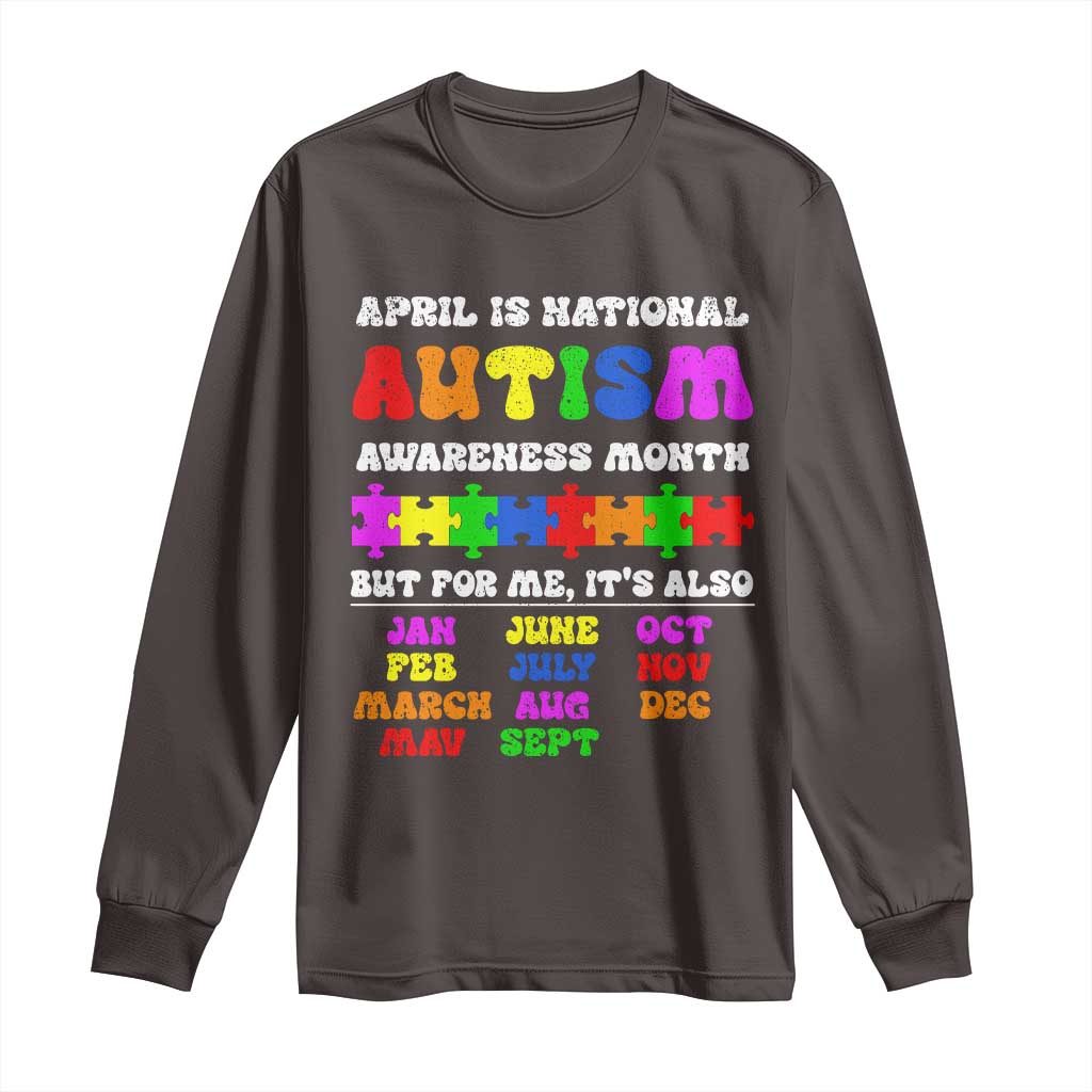 National Autism Awerness Month Long Sleeve Shirt Autistic Kids Gift