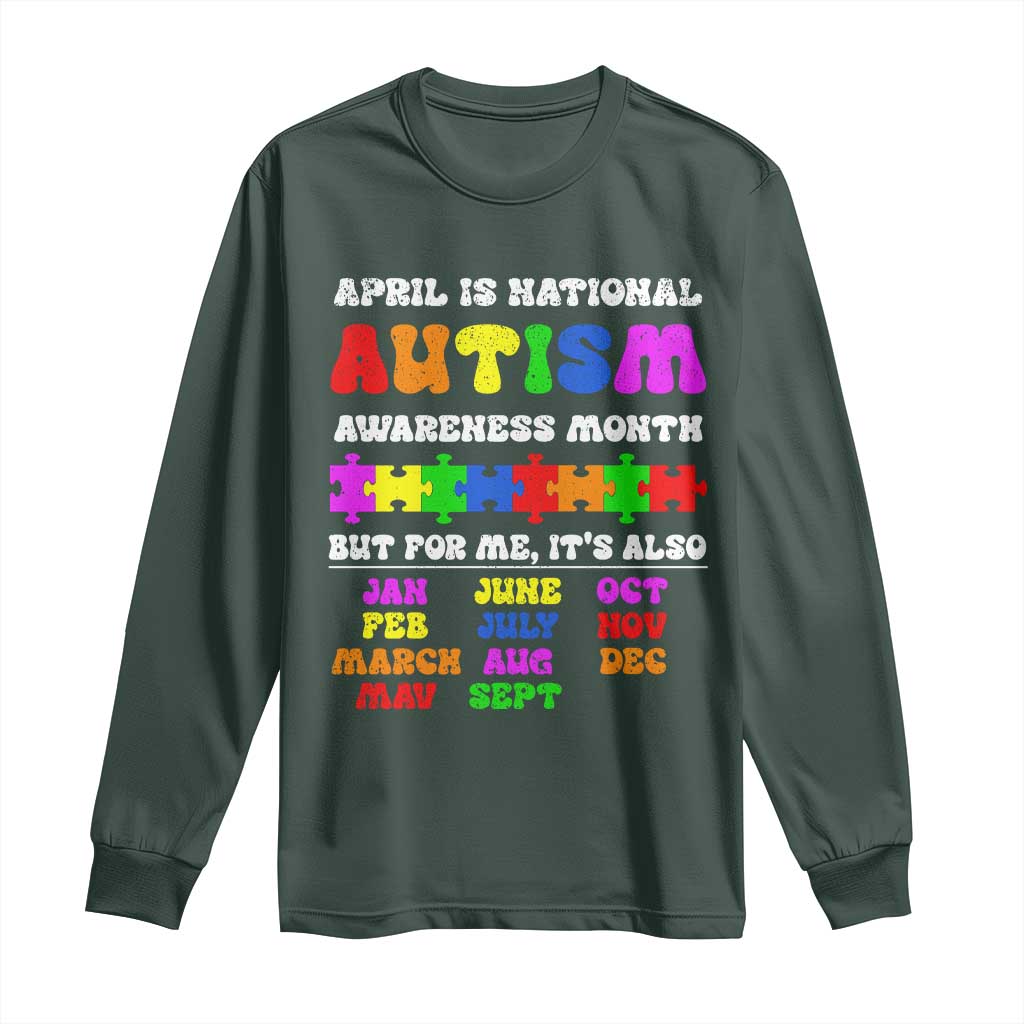 National Autism Awerness Month Long Sleeve Shirt Autistic Kids Gift
