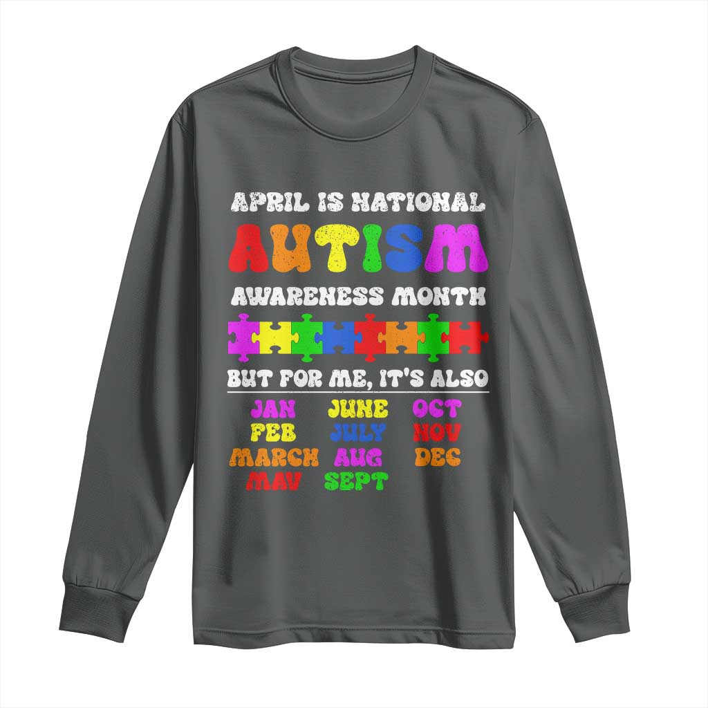National Autism Awerness Month Long Sleeve Shirt Autistic Kids Gift