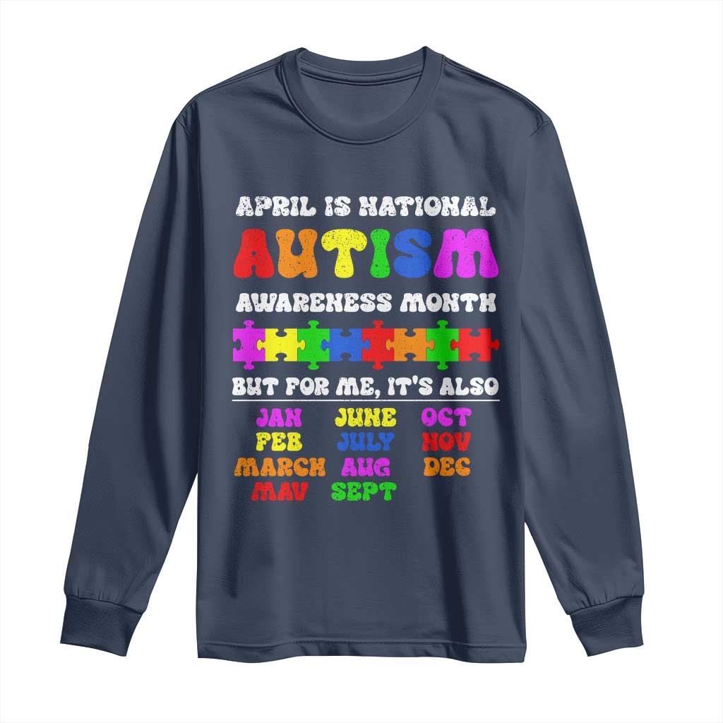 National Autism Awerness Month Long Sleeve Shirt Autistic Kids Gift