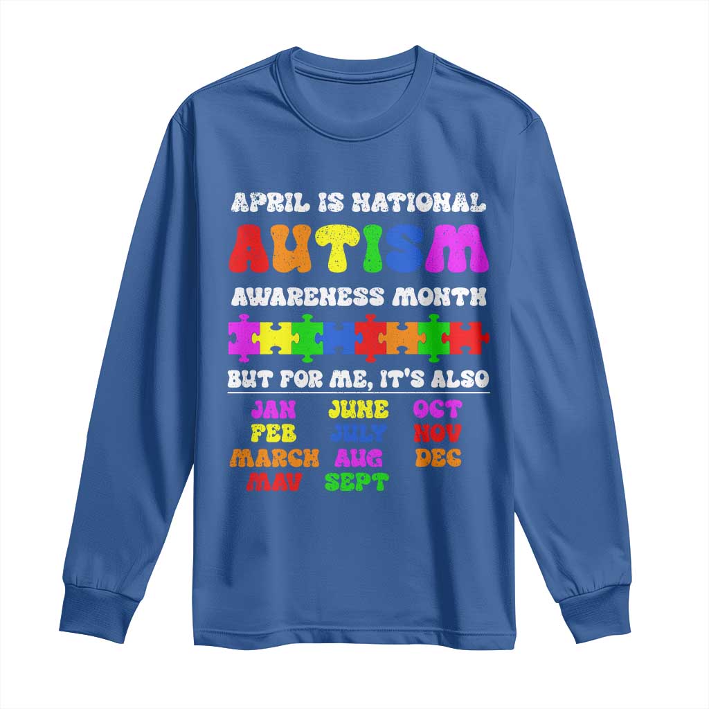 National Autism Awerness Month Long Sleeve Shirt Autistic Kids Gift