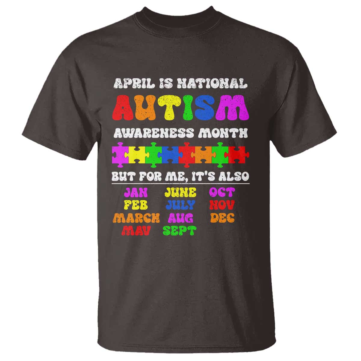 National Autism Awerness Month T Shirt Autistic Kids Gift