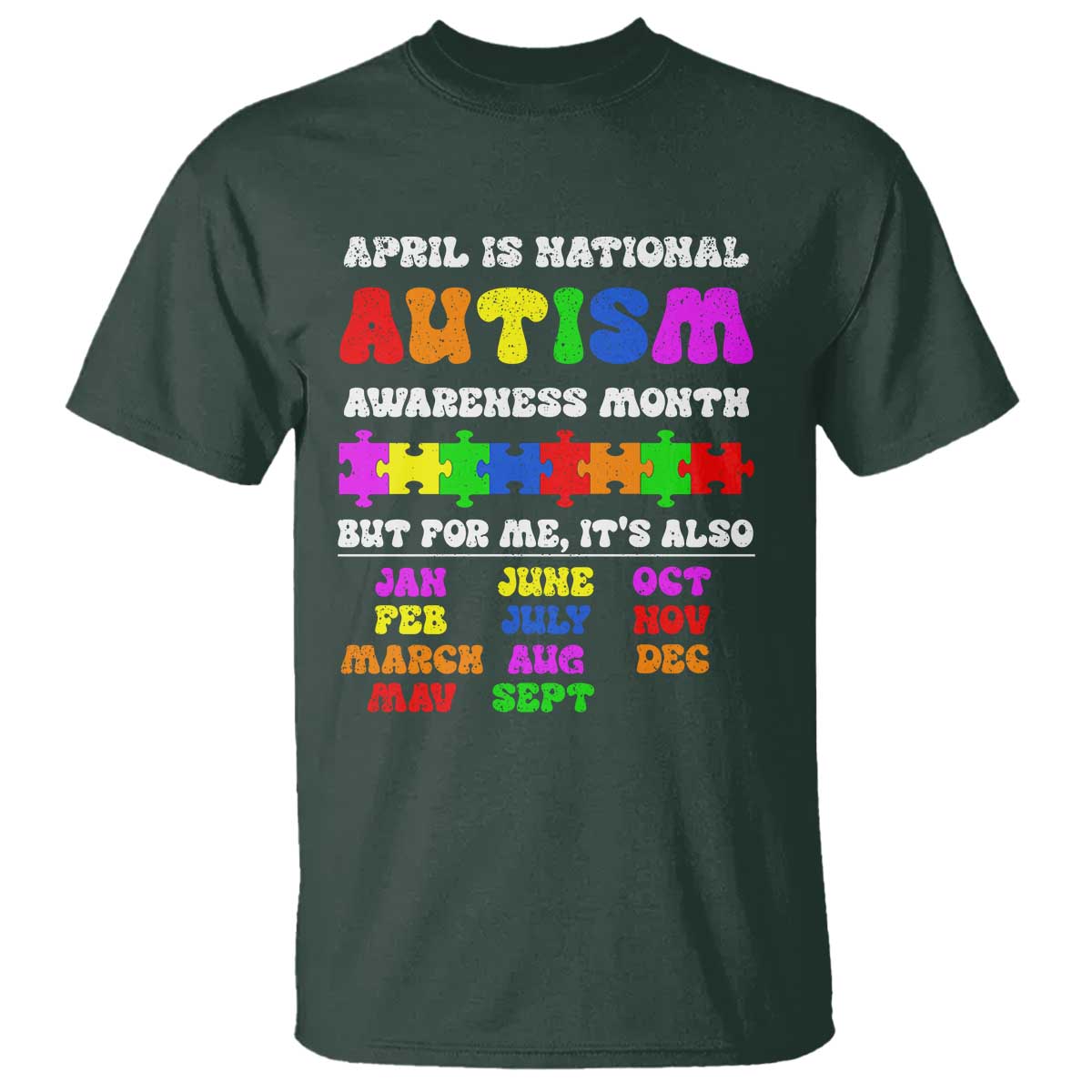 National Autism Awerness Month T Shirt Autistic Kids Gift
