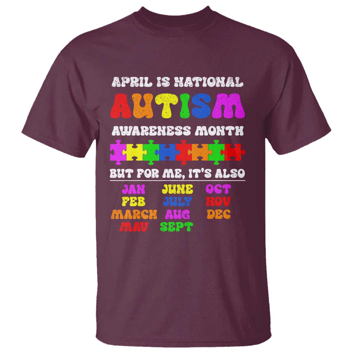 National Autism Awerness Month T Shirt Autistic Kids Gift