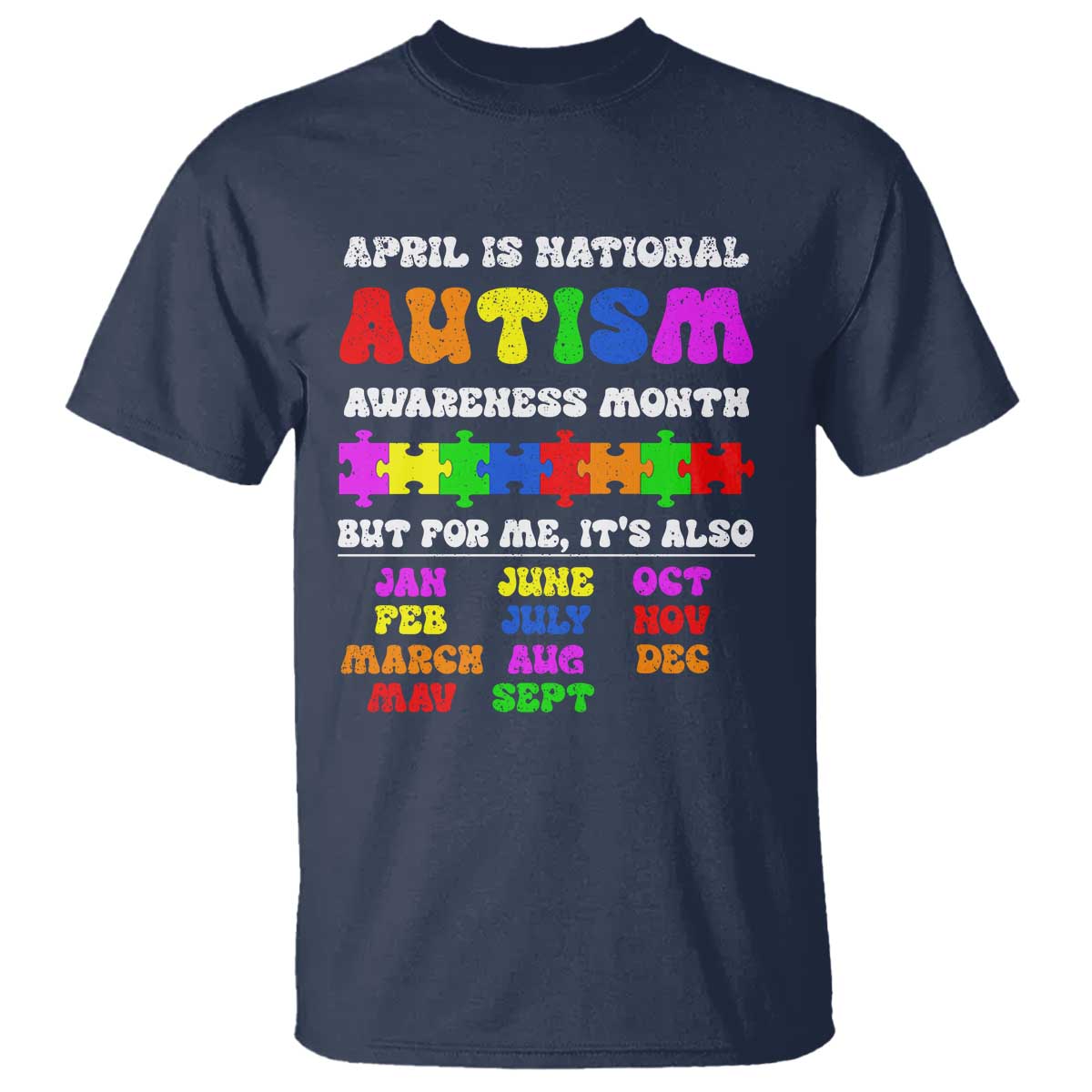 National Autism Awerness Month T Shirt Autistic Kids Gift