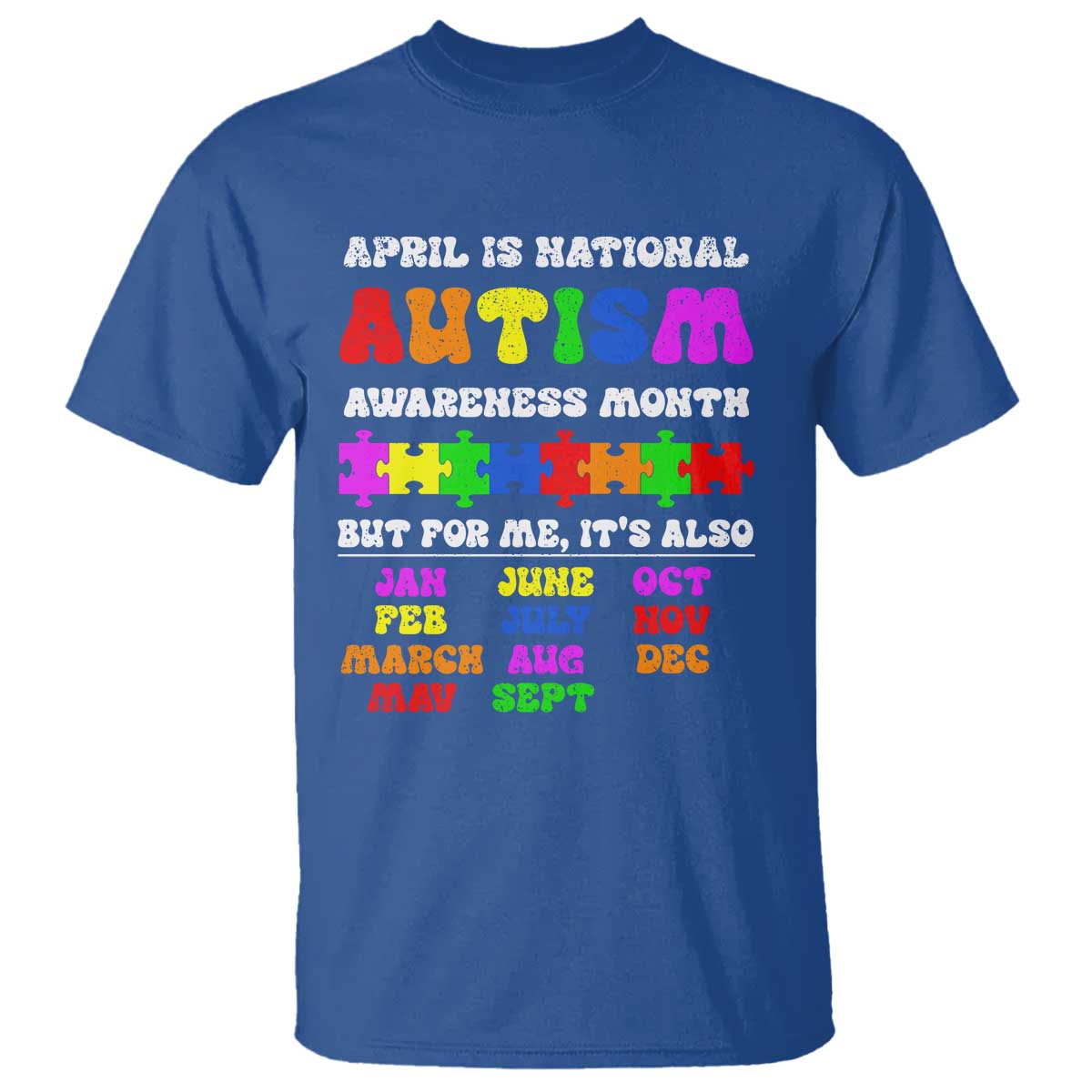 National Autism Awerness Month T Shirt Autistic Kids Gift