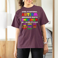 National Autism Awerness Month T Shirt For Women Autistic Kids Gift
