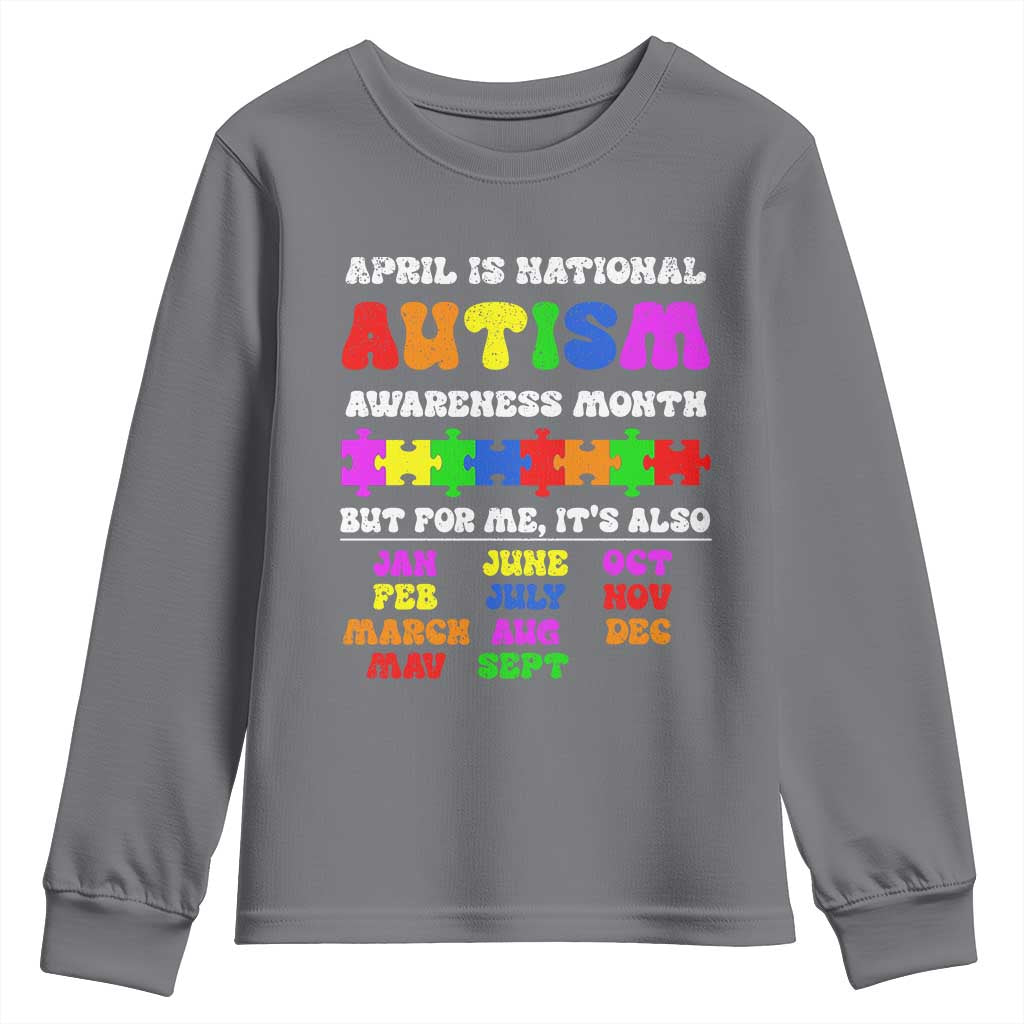 National Autism Awerness Month Youth Sweatshirt Autistic Kids Gift