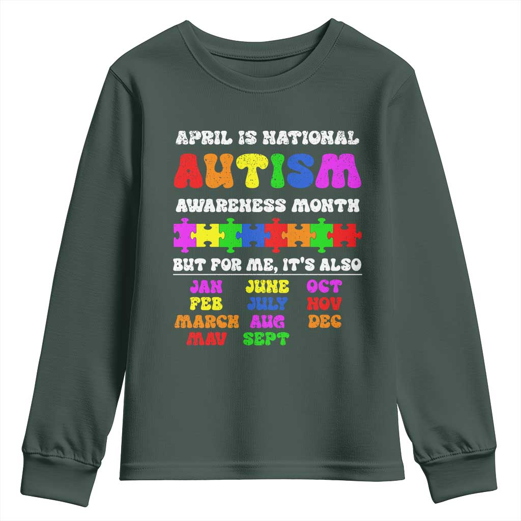 National Autism Awerness Month Youth Sweatshirt Autistic Kids Gift