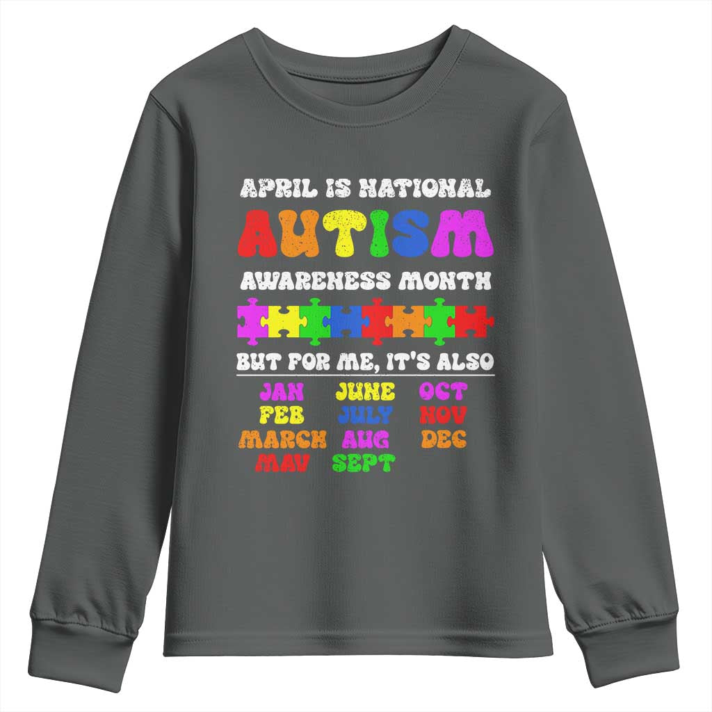 National Autism Awerness Month Youth Sweatshirt Autistic Kids Gift
