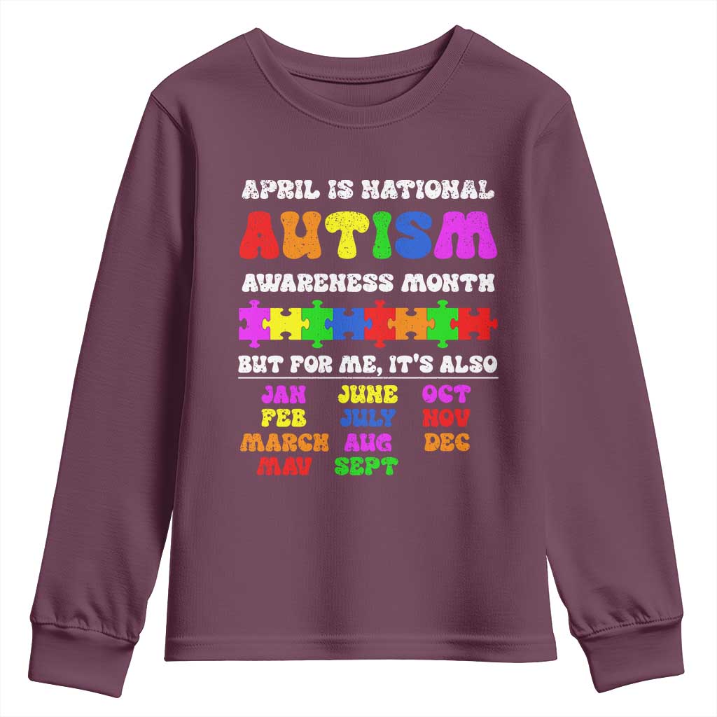 National Autism Awerness Month Youth Sweatshirt Autistic Kids Gift